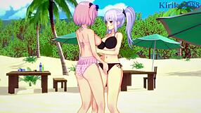 Yagy And Hibari's Intense Lesbian Futanari Sex