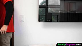 Tiny 18+ Stepsister Brings Stepbrother to Bed