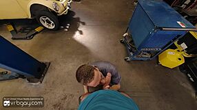 Gay mechanic gets nailed in every hole before work