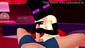 Enderwoman Minecraft in Hentai 3D Swimsuit Craves Wild Fun