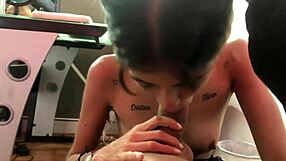 Blonde stepsister gives me the best blowjob and fuck of 2024