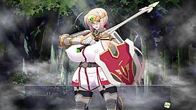 Horny heroine Ingrid in episode 4 gets milked and gangbanged in anime hentai game