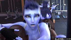 Black Guy Destroys Widowmaker's Pussy Mercilessly