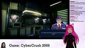 Vtuber Lewdneko Plays Lewd Game with Big Tits