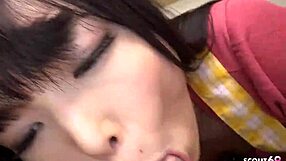 Petite Japanese Step-Daughter Surprises Old Man with Morning Blowjob in JAV