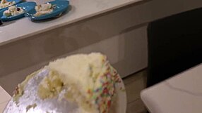 I Fucked My Friend's Mom in Kitchen After Birthday Bash. Bent Over Doggy Style for Hot Creampie!