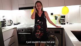 I Fucked My Friend's Mom in Kitchen After Birthday Bash. Bent Over Doggy Style for Hot Creampie!