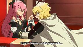 Japanese anime hentai scene in Owari no Seraph