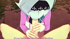 eula teases by the pool in genshin impact hentai