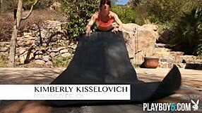Petite brunette milf kimberly kisselovich does hot outdoor striptease