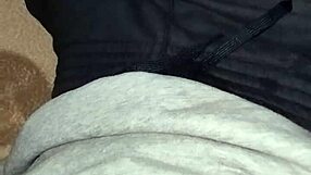Gay man wanks huge cock solo at home