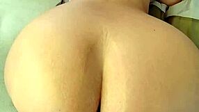 Gorgeous big booty babe bends over for intimate morning tent session.