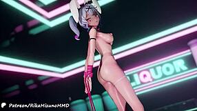 Ibuki’s Sexy Dance in Rabbit Hole With Short Hair 3D MMD