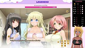 Vtuber Lewdneko Plays Love Cubed Part 4 With Big Tits