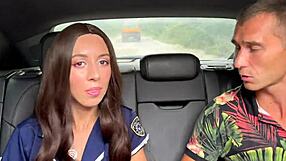 Fake Police Girl Screwed Hard in Woods by Three Strangers!