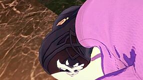 eula teases by the pool in genshin impact hentai