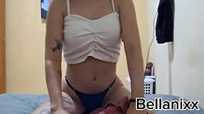 Step-sister comes to my room late and makes me her sex slave