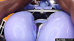 Black Guy Destroys Widowmaker's Pussy Mercilessly