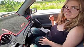 I'm a curvy skinny teen with glasses lost on the road asking for a car ride