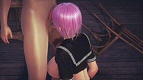 hentai tanami blowjob and fucked in tavern