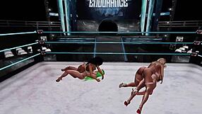 virtual pro wrestling bikini contest game competition with hot babes 😍