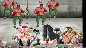 doggystyle assfucking with handcuffs and creampie in bdsm game