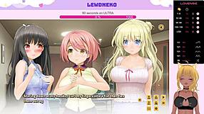 Vtuber Lewdneko Plays Love Cubed Part 4 With Big Tits