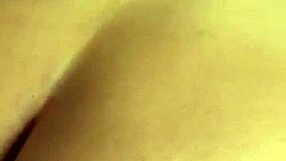 real couple fucking outdoors in the mountains, her big tits bouncing in lingerie