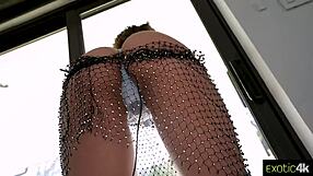 Kira perez gets wet while fitting cock in her latina pussy.