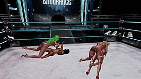virtual pro wrestling bikini contest game competition with hot babes 😍