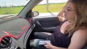 I'm a curvy skinny teen with glasses lost on the road asking for a car ride