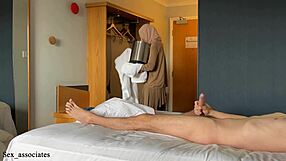 public dick flash shocks arab maid into touching uncut