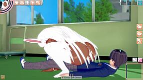 ¡Ey, mira esta conejita caliente siendo follada hasta el orgasmo!