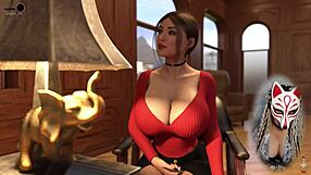 The office 1 - sexy secretary with huge boobs playful fox huge milf brunette skirt babe at work upskirt sexy anime hentai