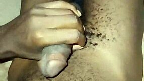 Gay man wanks huge cock solo at home
