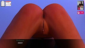 Cartoon sex game with big tits and hard riding