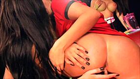 emily b and charley atwell's lesbian threesome with firm tits and toys