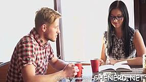 nerdy teen drilled shitless by mature cock