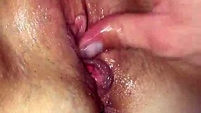 blonde milf spreads her shaved wet pussy for you