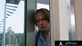 Girlsway - Bored Petite 18+ Jane Wilde Hires Professional Babysitter Lilly Bell to Get Rough Disciplined