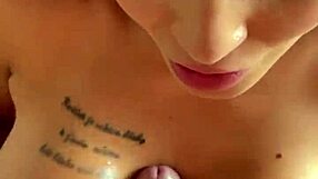 Backstage blowjob during photoshoot with busty teen 18+ bbw model.