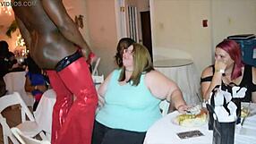 Jamaican Stripper Rips Clothes to Reveal Big Black Cock for Milfs