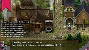 Massage chair makes the witch cry in this hentai game part 4