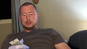 flexible guy comes through plug in hardcore masturbation with big cock toys