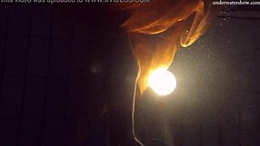 nastya strips clothes and shows naked hot body in pool