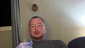 flexible guy comes through plug in hardcore masturbation with big cock toys