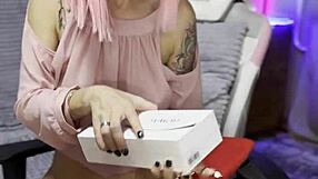 Girl Next Door Tries Santa's Gift For Pussy Orgasm