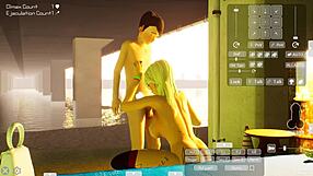 Gal says, 'Ride my big tits in this hentai game.'