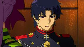 Japanese anime hentai scene in Owari no Seraph