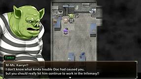 Ever seen a rough threesome in Karryn's prison with a slime monster and thug?